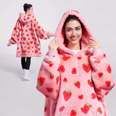 Wearable Blanket Mood Strawberry For Adults